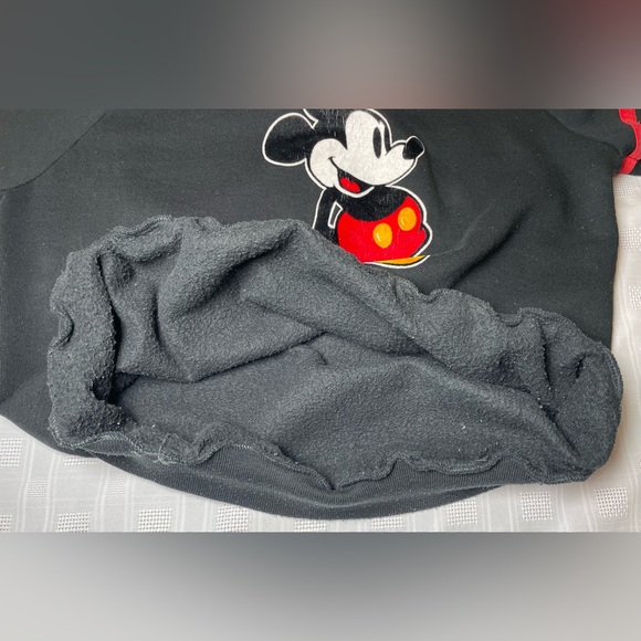 Vintage Disney Mickey Mouse Raglan Sweatshirt – Black – XL – 70s/80s - Picture 3 of 11